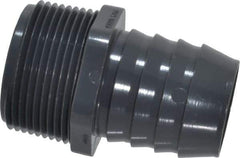 Value Collection - 1-1/4" Barb, 1-1/4 MIPT, Multiple Barbed Tube Adapter - PVC, Male - Americas Industrial Supply