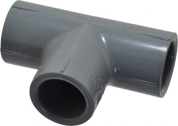 Value Collection - 1/2" CPVC Plastic Pipe Tee - Schedule 80, Slip x Slip x Slip End Connections - Americas Industrial Supply