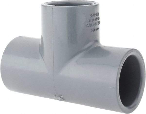 Value Collection - 1" CPVC Plastic Pipe Tee - Schedule 80, Slip x Slip x Slip End Connections - Americas Industrial Supply