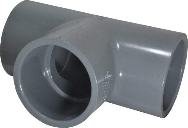 Value Collection - 2" CPVC Plastic Pipe Tee - Schedule 80, Slip x Slip x Slip End Connections - Americas Industrial Supply