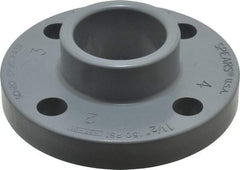 Value Collection - 1-1/2" CPVC Plastic Pipe Flange (One Piece) - Slip End Connections - Americas Industrial Supply