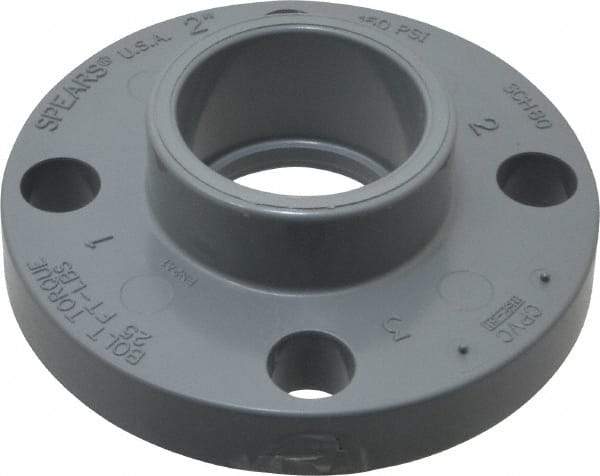 Value Collection - 2" CPVC Plastic Pipe Flange (One Piece) - Slip End Connections - Americas Industrial Supply