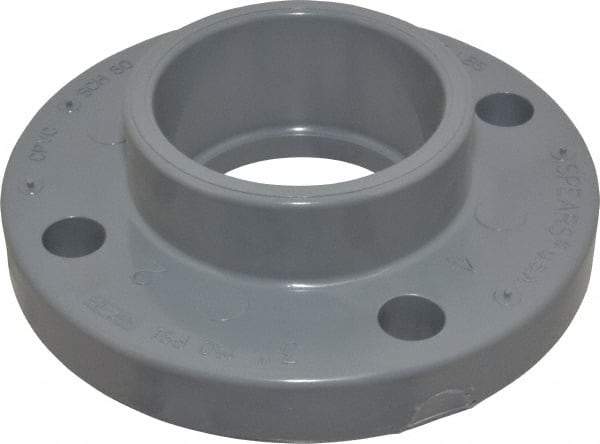 Value Collection - 3" CPVC Plastic Pipe Flange (One Piece) - Slip End Connections - Americas Industrial Supply