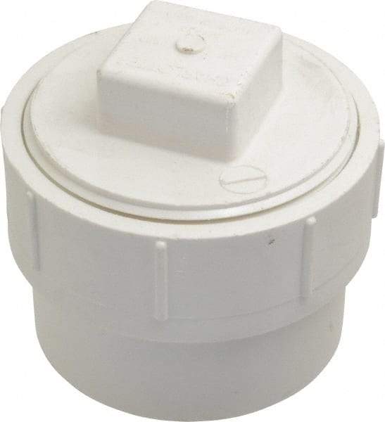 B&K Mueller - 4", PVC Drain, Waste & Vent Pipe Cleanout Adapter - Spig x CO with Plug - Americas Industrial Supply