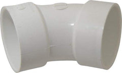 B&K Mueller - 3", PVC Drain, Waste & Vent Pipe 45 Elbow - Hub x Hub - Americas Industrial Supply