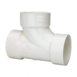 B&K Mueller - 3", PVC Drain, Waste & Vent Pipe Sanitary Tee - Hub x Hub x Hub - Americas Industrial Supply