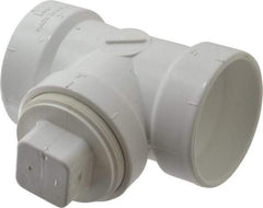 B&K Mueller - 2", PVC Drain, Waste & Vent Pipe Test Tee - Hub x Hub x CO with Plug - Americas Industrial Supply