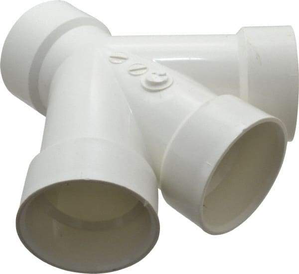 B&K Mueller - 3", PVC Drain, Waste & Vent Pipe Combination TY - Hub x Hub x Hub - Americas Industrial Supply