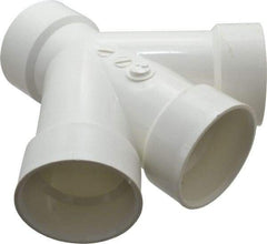 B&K Mueller - 3", PVC Drain, Waste & Vent Pipe Combination TY - Hub x Hub x Hub - Americas Industrial Supply