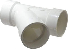 B&K Mueller - 3", PVC Drain, Waste & Vent Pipe 45 Wye - Hub x Hub x Hub - Americas Industrial Supply