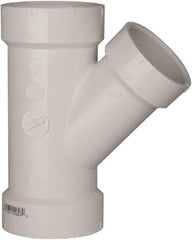 B&K Mueller - 2 x 2 x 1-1/2", PVC Drain, Waste & Vent Pipe 45 Wye - Hub x Hub x Hub - Americas Industrial Supply