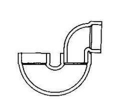 B&K Mueller - 4", PVC Drain, Waste & Vent Pipe P Trap - Hub x Hub - Americas Industrial Supply