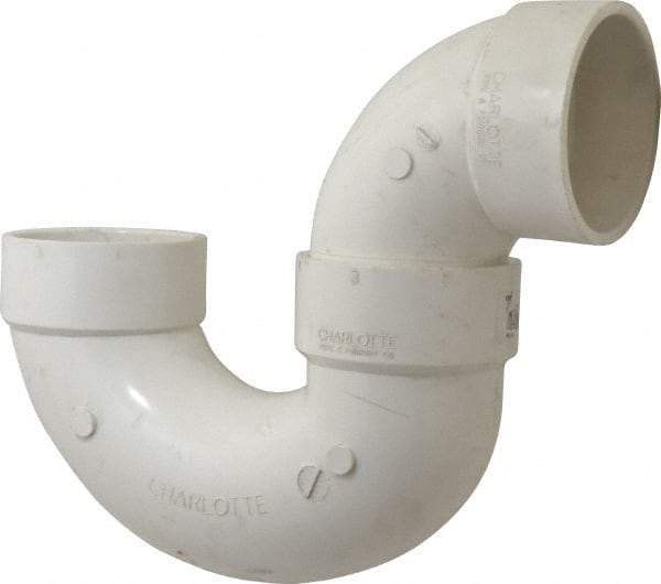 B&K Mueller - 3", PVC Drain, Waste & Vent Pipe P Trap - Hub x Hub - Americas Industrial Supply