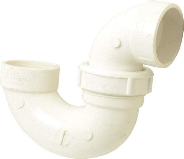 B&K Mueller - 1-1/2", PVC Drain, Waste & Vent Pipe P Trap with Union - Hub x Hub - Americas Industrial Supply
