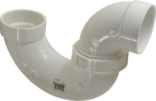 B&K Mueller - 2", PVC Drain, Waste & Vent Pipe P Trap with Union - Hub x Hub - Americas Industrial Supply