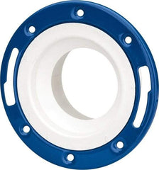 B&K Mueller - 4 x 3" Pipe, 7" OD, PVC Adjustable Closet Flange - 40° Max Working Temp, Hub End Connections - Americas Industrial Supply