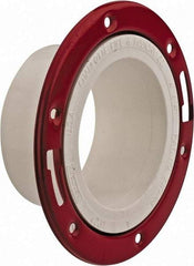 B&K Mueller - 4" Pipe, 7" OD, PVC Adjustable Closet Flange - 40° Max Working Temp, Spig End Connections - Americas Industrial Supply