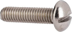 Value Collection - #10-32 UNF, 3/4" Length Under Head Slotted Drive Machine Screw - Round Head, Grade 316 Stainless Steel, Uncoated, Without Washer - Americas Industrial Supply