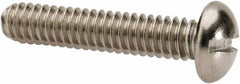 Value Collection - 1/4-20 UNC, 1-1/4" Length Under Head Slotted Drive Machine Screw - Round Head, Grade 316 Stainless Steel, Uncoated, Without Washer - Americas Industrial Supply