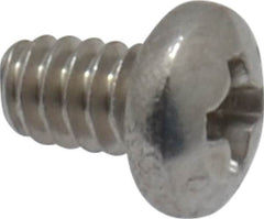 Value Collection - #4-40 UNC, 3/8" Length Under Head Phillips Drive Machine Screw - Pan Head, Grade 316 Stainless Steel, Uncoated, Without Washer - Americas Industrial Supply