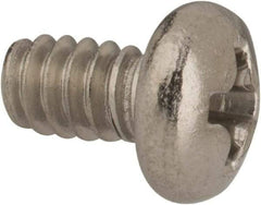 Value Collection - #6-32 UNC, 1/4" Length Under Head Phillips Drive Machine Screw - Pan Head, Grade 316 Stainless Steel, Uncoated, Without Washer - Americas Industrial Supply