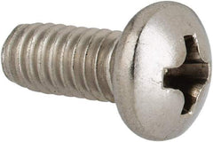 Value Collection - #8-32 UNC, 3/8" Length Under Head Phillips Drive Machine Screw - Pan Head, Grade 316 Stainless Steel, Uncoated, Without Washer - Americas Industrial Supply