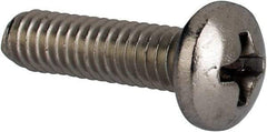 Value Collection - #8-32 UNC, 5/8" Length Under Head Phillips Drive Machine Screw - Pan Head, Grade 316 Stainless Steel, Uncoated, Without Washer - Americas Industrial Supply