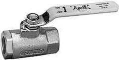 Apollo - 4" Pipe, Standard Port, Bronze Standard Ball Valve - 2 Piece, Inline - One Way Flow, FNPT x FNPT Ends, Lever Handle, 600 WOG - Americas Industrial Supply