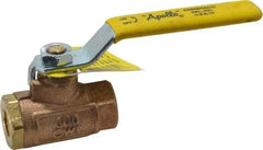 Apollo - 1/4" Pipe, Standard Port, Bronze Standard Ball Valve - 2 Piece, Inline - One Way Flow, FNPT x FNPT Ends, Lever Handle, 600 WOG, 125 WSP - Americas Industrial Supply