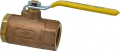 Apollo - 1" Pipe, Standard Port, Bronze Standard Ball Valve - 2 Piece, Inline - One Way Flow, FNPT x FNPT Ends, Lever Handle, 600 WOG, 150 WSP - Americas Industrial Supply