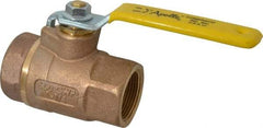Apollo - 1-1/4" Pipe, Standard Port, Bronze Standard Ball Valve - 2 Piece, Inline - One Way Flow, FNPT x FNPT Ends, Lever Handle, 600 WOG, 125 WSP - Americas Industrial Supply