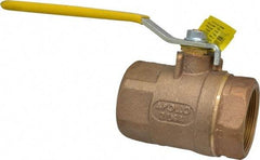 Apollo - 2" Pipe, Standard Port, Bronze Standard Ball Valve - 2 Piece, Inline - One Way Flow, FNPT x FNPT Ends, Lever Handle, 600 WOG, 125 WSP - Americas Industrial Supply