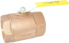 Apollo - 3" Pipe, Standard Port, Bronze Standard Ball Valve - 2 Piece, Inline - One Way Flow, FNPT x FNPT Ends, Lever Handle, 600 WOG, 125 WSP - Americas Industrial Supply