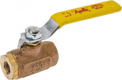 Apollo - 1/4" Pipe, Standard Port, Bronze Steam Service Ball Valve - 2 Piece, Inline - One Way Flow, FNPT x FNPT Ends, Lever Handle, 600 WOG, 250 WSP - Americas Industrial Supply
