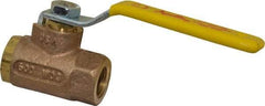 Apollo - 3/8" Pipe, Standard Port, Bronze Steam Service Ball Valve - 2 Piece, Inline - One Way Flow, FNPT x FNPT Ends, Lever Handle, 600 WOG, 250 WSP - Americas Industrial Supply