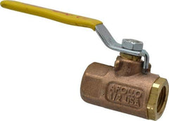Apollo - 1/2" Pipe, Standard Port, Bronze Steam Service Ball Valve - 2 Piece, Inline - One Way Flow, FNPT x FNPT Ends, Lever Handle, 600 WOG, 250 WSP - Americas Industrial Supply