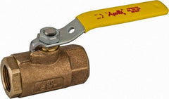 Apollo - 3/4" Pipe, Standard Port, Bronze Steam Service Ball Valve - 2 Piece, Inline - One Way Flow, FNPT x FNPT Ends, Lever Handle, 600 WOG, 250 WSP - Americas Industrial Supply