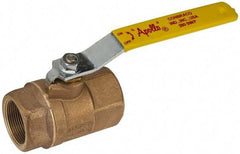 Apollo - 1-1/2" Pipe, Standard Port, Bronze Steam Service Ball Valve - 2 Piece, Inline - One Way Flow, FNPT x FNPT Ends, Lever Handle, 600 WOG, 250 WSP - Americas Industrial Supply