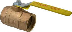 Apollo - 2" Pipe, Standard Port, Bronze Steam Service Ball Valve - 2 Piece, Inline - One Way Flow, FNPT x FNPT Ends, Lever Handle, 600 WOG, 250 WSP - Americas Industrial Supply
