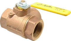 Apollo - 1-1/2" Pipe, Large Port, Bronze Standard Ball Valve - Three Way, FNPT x FNPT x FNPT Ends, Lever Handle, 400 WOG - Americas Industrial Supply