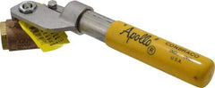 Apollo - 1/4" Pipe, Bronze Standard Ball Valve - 2 Piece, Inline - One Way Flow, FNPT x FNPT Ends, Deadman Lever (Spring Return to Close) Handle, 600 WOG, 150 WSP - Americas Industrial Supply