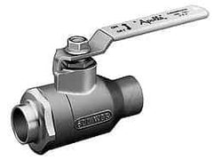 Apollo - 3" Pipe, Standard Port, Bronze Standard Ball Valve - 2 Piece, Inline - One Way Flow, Soldered x Soldered Ends, Lever Handle, 600 WOG, 125 WSP - Americas Industrial Supply