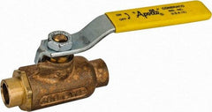 Apollo - 3/8" Pipe, Standard Port, Bronze Standard Ball Valve - 2 Piece, Inline - One Way Flow, Soldered x Soldered Ends, Lever Handle, 600 WOG, 125 WSP - Americas Industrial Supply