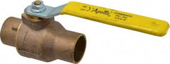 Apollo - 1-1/2" Pipe, Standard Port, Bronze Standard Ball Valve - 2 Piece, Inline - One Way Flow, Soldered x Soldered Ends, Lever Handle, 600 WOG, 125 WSP - Americas Industrial Supply