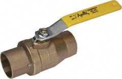 Apollo - 2" Pipe, Standard Port, Bronze Standard Ball Valve - 2 Piece, Inline - One Way Flow, Soldered x Soldered Ends, Lever Handle, 600 WOG, 125 WSP - Americas Industrial Supply