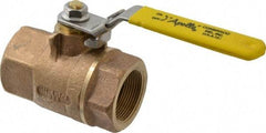 Apollo - 1-1/2" Pipe, Bronze Standard Ball Valve - 2 Piece, Inline - One Way Flow, FNPT x FNPT Ends, Locking Lever Handle, 600 WOG - Americas Industrial Supply
