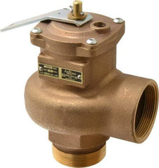 Conbraco - 2" Inlet, 2" Outlet, High Capacity Steam Relief Valve - 15 Max psi, Bronze, 3,150 Lb per Hour - Americas Industrial Supply