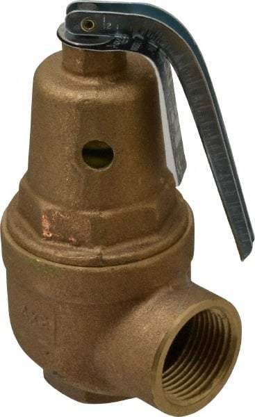 Conbraco - 3/4" Inlet, 1" Outlet, ASME Section IV Safety Relief Valve - 100 Max psi, Bronze, 2,536,000 BTUs - Americas Industrial Supply