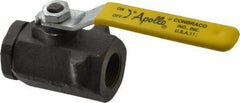 Apollo - 3/4" Pipe, Standard Port, Carbon Steel Standard Ball Valve - 2 Piece, Inline - One Way Flow, FNPT x FNPT Ends, Lever Handle, 2,000 WOG, 150 WSP - Americas Industrial Supply