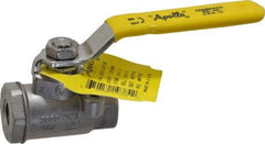 Apollo - 1/4" Pipe, Stainless Steel Standard Ball Valve - 2 Piece, Inline - One Way Flow, FNPT x FNPT Ends, Lever Handle, 2,000 WOG, 150 WSP - Americas Industrial Supply